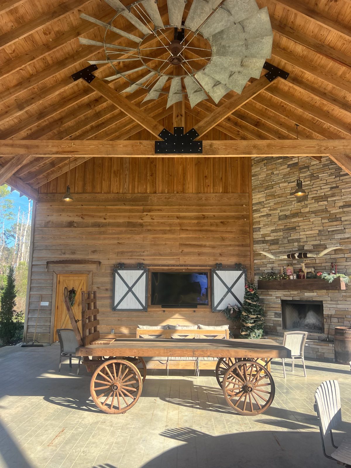 The windmill fan over the pavilion