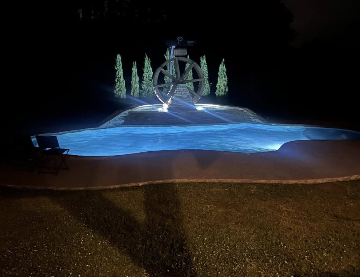 The pool after dark